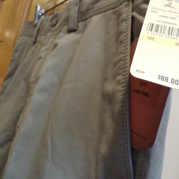 Men's TOMMY BAHAMA SHORTS - "Ashore Thing" Asparagus Size 33  New with Tags $98 - Picture 6 of 11